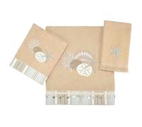 Avanti Linens - Juego de Toallas de 3 Piezas, Toallas de algodón Suaves y absorbentes (por The Sea Collection, ratán)