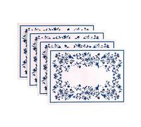 Avanti Linens - Manteles Individuales, manteles Individuales rectangulares, Juego de 4 (Portofino Azul Vaina)