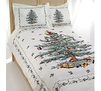 Avanti Linens Spode Christmas Tree Collection, Mezcla de poliéster, Marfil, King