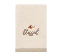 Avanti Linens Toalla para Dedos, 100% algodón, Terciopelo Marfil, Juego de Dos (colección Grateful Patch),