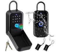 AVATTO Caja de llaves inteligente con huella digital y contraseña, caja de bloqueo inteligente, caja de bloqueo Bluetooth, IP65 resistente al agua, montaje en pared, montaje en pared, soporte Smart