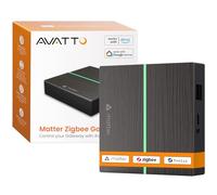 AVATTO Tuya Matter Zigbee Gateway, Thread Gateway, compatible con Alexa, Asistente de Google, Apple HomeKit y control de voz SmartThings, color negro
