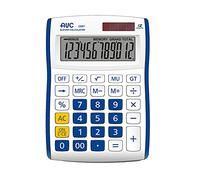 AVC - Calculadora de Mesa de 12 dígitos, Formato 88 x 128 x 29 mm, Big Digit, Doble alimentación, Color Azul