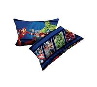 Avengers, Juego de 2 Fundas de Almohada de algodón, par de Fundas de Almohada para Cama, 100% algodón, 50 x 80 cm, Cierre de sobre