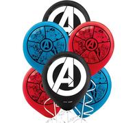 Avengers Powers Unite Globos de látex, colores surtidos, 12 pulgadas, paquete de 6