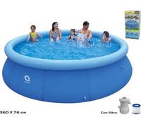 Avenli - Piscina inflable - Piscina portátil - Piscina redonda - 360 cm con bomba de filtración - Azul