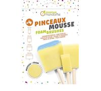 Avenue Mandarine CC069C - Un lot de 4 PINCEAUX en mousse (2,5-5 - 7 et 10 cm)
