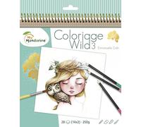 Avenue Mandarine Cuaderno espiral Wild GY077C 28 páginas para colorear 20x20 cm 250 g Wild 3