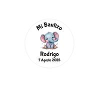 Avery - Etiquetas Adhesivas Personalizadas para Regalos de Bautizo - Niña/niño - Pegatinas Adhesivas - 4,5 Cm Diámetro