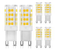 Avfora G9 LED Cerámica 2835 Cuentas 3W 5W Alto Brillo Bombilla Aguja Ahorro De Energía Bombilla Regulable Tricolor,Luz Natural,5W -6 Piezas