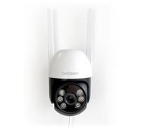 Avidsen - Cámara de Seguridad HomeCam Full HD 2K Exterior motorizada 360° conectada WiFi aplicación Gratuita en casa visión Nocturna detección de Movimiento, iluminación Sirene integrada 127154