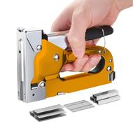 Avilia Pistola de grapas manual para reparaciones y decoraciones - Grapadora con acción de resorte de alta potencia, compatible con grapas de 4 - 8 mm, de acero