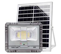 Avizar, foco LED solar de 10W, grado de protección IP67, con batería de 10000mAh y panel de 12W, color gris