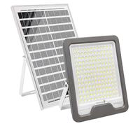 Avizar, foco LED solar de 16W con panel de 20W y sensor, color gris
