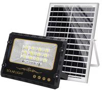 Avizar, foco solar LED para exteriores, 9000K, con sensor automático, color negro