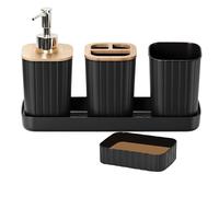 Avizar Juego de accesorios de baño de 5 piezas Portacepillos y Vaso,