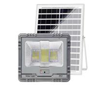 Avizar Proyector Solar LED 13W IP67 con Batería 15Ah con Panel 15W, Gris