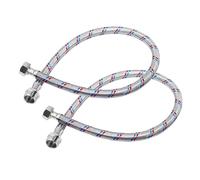 Avizar Tubo Flexible Trenzado 50cm para Conexiones Sanitarias F1/2 M1/2, Gris