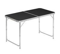 AVkgwrtb Mesa portátil y Ligera para Exterior, Mesa al Aire Libre Ligera Plegable multicolora de la Altura Ajustable for el balcón Que acampa del jardín(Black)