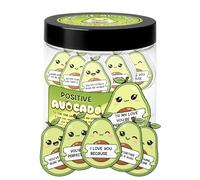 Avocado Love Notes - Juego de 60 tarjetas verdes compactas, etiquetas de regalo con forma adorable | Fichas de mensaje pensativo para cumpleaños, Navidad, Año Nuevo, San Valentín, ocasiones especiales