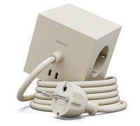 Avolt Regleta eléctrica Square 1. toma de corriente y USB-C 30W 3 m Nomad Sand