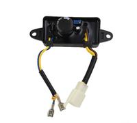 AVR Regulador de Voltaje Rectificador Automático para Generadores Monofásicos 1 KW - 3 kW Condensador 250V 220µF Enchufe 4 Hilos + 2 Cables Escobilla de Carbono, Montaje 10cm