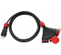 AW Tools - Cable de extensión, 3 enchufes AW3306 (3 mm x 25 m x 2,5 mm) (/Rojo)