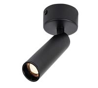 AWEITG Foco ajustable Foco de techo Luminaria de acento direccional Focos de arte de pared interior Accesorio de iluminación de techo cableado for sala de estar Dormitorio(Black-3000k,5W)