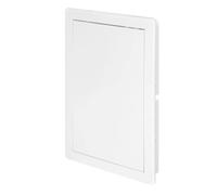 Awenta Panel de acceso de plástico de 200 x 300 mm, placa de cubierta de solapa de apertura blanca, escotilla de inspección, pestillo de puerta, bisagra oculta, puerta extraíble, superficie lisa que