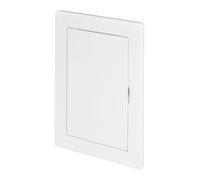 Awenta Puerta de acceso de plástico 100 x 150 mm - Placa de cubierta blanca - Cerradura de puerta - Pestillo - Bisagra oculta - Puerta extraíble - Superficie lisa pintable