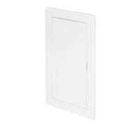 Awenta Puerta de acceso de plástico 150 x 250 mm - Placa de cubierta blanca - Cerradura de puerta - Pestillo - Bisagra oculta - Puerta extraíble - Superficie lisa pintable