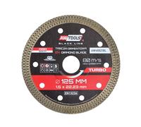 Awtools, 125x22,2 mm, disco de diamante turbo fino black line, para co