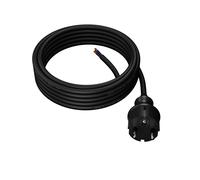 Awtools 5m electric cable, 3x1.0mm black H05VV-F with CE certificate, ideal for power outlet extender use, heat-resistant and suitable for various applications.