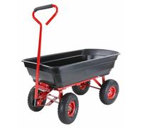 Awtools: Carro de jardín/volquete de 4 ruedas, capacidad de 75 litros