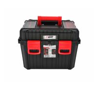 Awtools heavy tool box 445x360x337mm, impact resistant storage case with multi compartments and a 3-year warranty for organizing tools effectively.