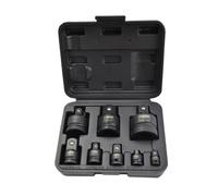 Awtools impact wrench adapter set, 8pcs CrMo BLACK LINE for heavy-duty use, durable construction and efficient reduction, ideal for any impact wrench adapter needs.