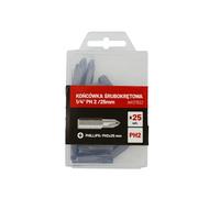 Awtools screwdriver bit 1/4" ph 2 25mm set of 25 pieces, perfect for impact drivers and multi-bit screwdrivers, includes a 3-year warranty for durability and reliability in precision work.