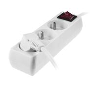 Awtools white plug extension 5.0m with 3 sockets and grounding, features a switch and CE certification, perfect for home use.