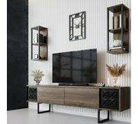 Axa - Mueble de Pared, Nogal Marrón, Modular