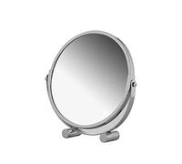 axentia - Espejo cosmético, Espejo de aumento 3x para maquillaje, afeitado, depilación, cuidado y limpieza facial, Espejo de doble cara - ajustable, rotativo de 360° - diámetro de espejo 17 cm