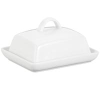 axentia Mantequera Porcelana con Tapa, Recipiente para conservar Mantequilla, Queso, Mermelada, Manteca de Coco, Cacao, Cacahuete, Butter Recipiente, Plato de Mantequilla, Envase de alimento