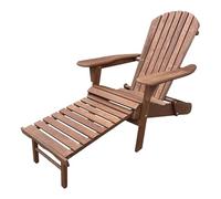 AXI Alexa Silla Adirondack con reposapies, Plegable, Color Cafe | Tumbona de Jardin/Silla Lounge / 100% Madera de Abeto Hemlock para 1 Persona con reposabrazos y Respaldo Alto | 147 x 78,5 x 89 cm.