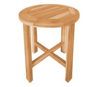 AXI Alya Mesa redonda de madera de teca marron | Mesa pequena para jardin, balcon, terraza | Para salon - 45 x 45 x 50 cm
