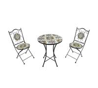 AXI Amelie Mesa y sillas Terraza, 2 Sillas 1 Mesa, Conjunto Mesa y Sillas Jardin Mosaico autentico - Conjunto Mesa y Sillas Terraza, Mesa y Sillas exterior Mosaico para Jardin/Balcon/Terraza