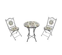 AXI Amelie Mesa y sillas Terraza, 2 Sillas 1 Mesa, Conjunto Mesa y Sillas Jardin Mosaico autentico - Conjunto Mesa y Sillas Terraza, Mesa y Sillas Exterior Mosaico para Jardin/Balcon/Terraza.