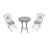 AXI Amelie Mesa y sillas Terraza, 2 Sillas 1 Mesa, Conjunto Mesa y Sillas Jardin Mosaico Beige Arena - Conjunto Mesa y Sillas Terraza, Mesa y Sillas Exterior Mosaico para Jardin/Balcon/Terraza.