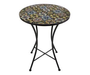 AXI Amelie Mesita de bistro, Mosaico, Yellow Breeze | Conjunto de jardin estilo bistro, mesita con mosaico para jardin/balcon/terraza | 60 x 60 x 75 cm