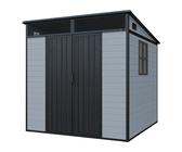 AXI Axel Cobertizo de Jardin de Plastico,Ggris | Para exteriores, Terraza o Camino | armario, Trastero, Contenedor | 215 x 206 x 204 cm Superficie: 4,4 m