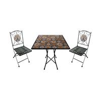 AXI Camilla Mesa y sillas Terraza, 2 Sillas 1 Mesa, Conjunto Mesa y Sillas Jardin Mosaico Casa del Sole - Conjunto Mesa y Sillas Terraza, Mesa y Sillas exterior Mosaico para Jardin/Balcon/Terraza