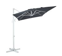 AXI Coco Sombrilla Terraza Blanco, gris - Sombrilla Grande rectangular 200x300 cm - Sombrilla para jardin con marco de aluminio - Rotacion 360Grados - Parasol Terraza inclinable